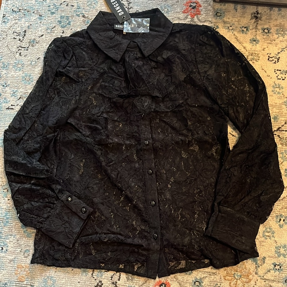 NWT Dangerfield Duchess Cravat Lace Blouse - Picture 6 of 15